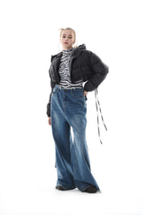 リバーシブルクロップドジャンパー/REVESIBLE CROPPED JUMPER