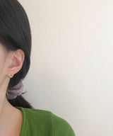 ワンタッチテディベアピアス (2 colors)