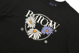 ラウンドフラワーTシャツ/ROUND FLOWER TEE SHIRT_BLACK