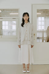 ボタンスカート / button skirt natural