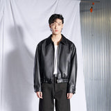 オーバーサイズバンディングレザージャケット / Oversized Banding Leather Jacket