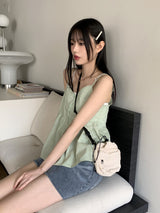 カービングヴィンテージVネックボタンレースストラップ調整ナッシュ