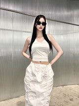 ライジングシャーリングスリットロングスカート / 931. Rising shirring slit long sk (2color)