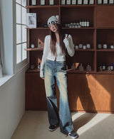 ワンダーウォッシュドアブルデニムパンツ/(UNISEX) Wander washed able denim