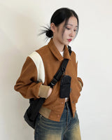 STACK LOGO VARSITY JACKET
