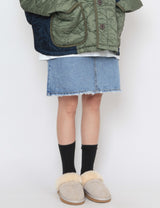 ハイデニムハーフレングススカート / high denim half-length skirt