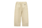 CABLE KNIT WIDE PANTS