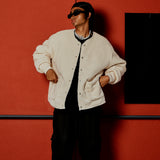リバーシブルフリースジャンパー/REVERSIBLE FLEECE JUMPER-BLACK