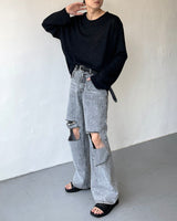 90's See-Through Painting Loose T-Shirt