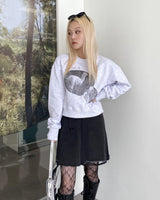 ネアポリスアルパカライブアクションプリントクロップスウェット/[MADE] Neapoli Alpaca Live-action Printing Crop Sweatshirt