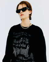 スウィングタイポスウェットシャツ/SWING TYPO SWEATSHIRT-CHARCOAL