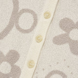 チェリージャカードパターンショートスリーブカーディガン / CHERRY JACQUARD PATTERN SHORT SLEEVE CARDIGAN [IVORY]
