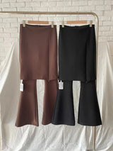シックスリットスカートブーツカットパンツ