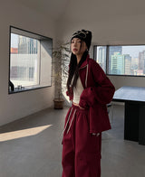 (UNISEX) ウィード起毛ハーフネックジャケット