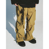 クリースナイロンバンディングパンツ / CREASE NYLON BANDING PANTS_OLIVE GREEN