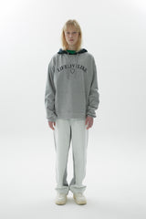 チェックパターンフーディー / Check Pattern Hoodie, Grey