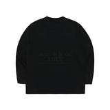 FRONT FULL LOGO SPRAY WASHING LONG SLEEVE T-SHIRT BLACK