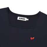 スモールチェリースクエアネッククロップTシャツ / SMALL CHERRY SQUARE NECK CROP T-SHIRT [NAVY]