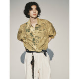ブリーチダイングストラップシャツ / BLEACH DYEING STRAP SHIRT_YL