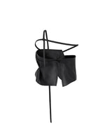 レザーツイストベスト/Leather Twist Vest _ Black