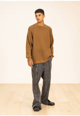 ハーフインシジョンオーバーニット/HALF INCISION OVERSIZED KNIT