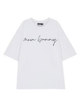 MOON BUNNY LETTERING EMBROIDERY OVERSIZED T-SHIRT WHITE (6586879279222)