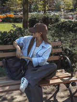 (UNISEX) ツーポケットコットンスタンダードシャツ