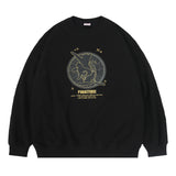 サークルムーンキャットスウェットシャツ / Circle Moon Cat Sweatshirt_Black
