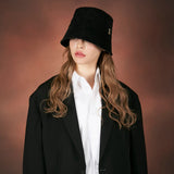 Corduroy stud drop bucket hat