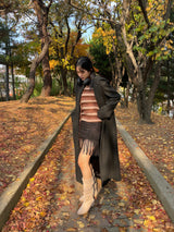 ヒッピーブラウンストライプT