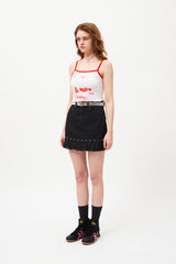 チェリートムボーイグラフィックノースリーブ / CHERRY TOMBOY GRAPHIC SLEEVELESS [WHITE]