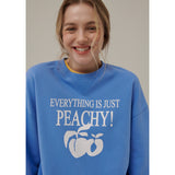ホワイトピーチプリントスウェットシャツ / WHITE PEACH PRINT SWEATSHIRT_BLUE