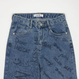 レタリングプリンテッドデニムパンツ / ACTRESS YANG HYE-JI WORN LETTERING PRINTED DENIM PANTS[6050]