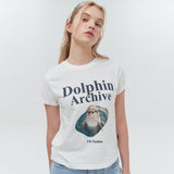 ドルフィンアーカイブTシャツ/Dolphin archive half sleeve tshirt women