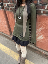 サマービンテージダメージロングニット / Summer Vintage Damage Long Knit