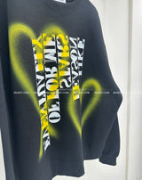 [UNISEX] ハートレターリングオーバーサイズフィットスウェットシャツ