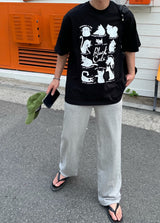 レイジーキャットハーフTシャツ