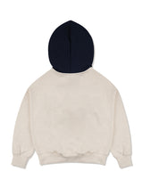 Women's Crop Maison Signature Emblem Two-Tone HeavyTerry Hoodie OatmealNavy(FCD3TS715W)
