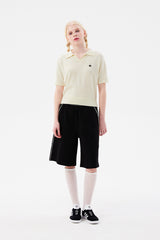 モノチェリーオープンカラーニット / MONO CHERRY OPEN COLLAR KNIT [IVORY]