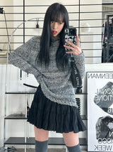 ボカシウェーブルーズニット/Bokashi weave loose knit