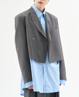 ルシッドクロップラップブレザー / [自主製作] Lucid crop wrap blazer (2 color)