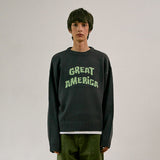 GREAT AMERICA CREW NECK KNIT (CHARCOAL) (6627477979254)