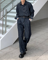 モノリネンツータックデニム / LE Mono Linen Two-Tuck Denim