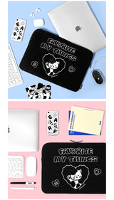 MILK JOIE-BLACK(15INCH NOTEBOOK POUCH) (6615489773686)