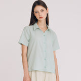 シアサッカーストライプシャツ / SEERSUCKER STRIPE SHIRT(GREEN)