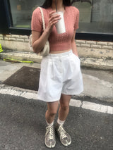 アリスVネックハーフニット