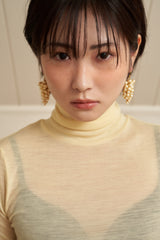 pearl grape earring - yellow