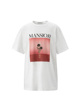 フラワーベースプリントTシャツ / Vase printed tee - White
