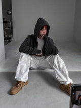 (UNISEX) テニピンタックバンディングパラスーツパンツ