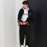 [UNISEX]MARIONG ZIP-UP JUMPER, BLACK (6628217421942)